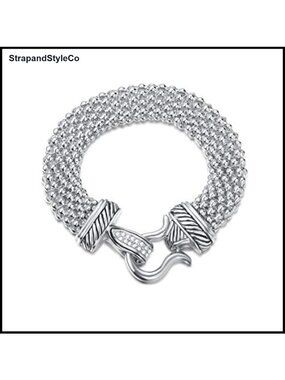 Cable Wire Strand Bracelet Gold Plated Magnetic Clasp Vintage Style